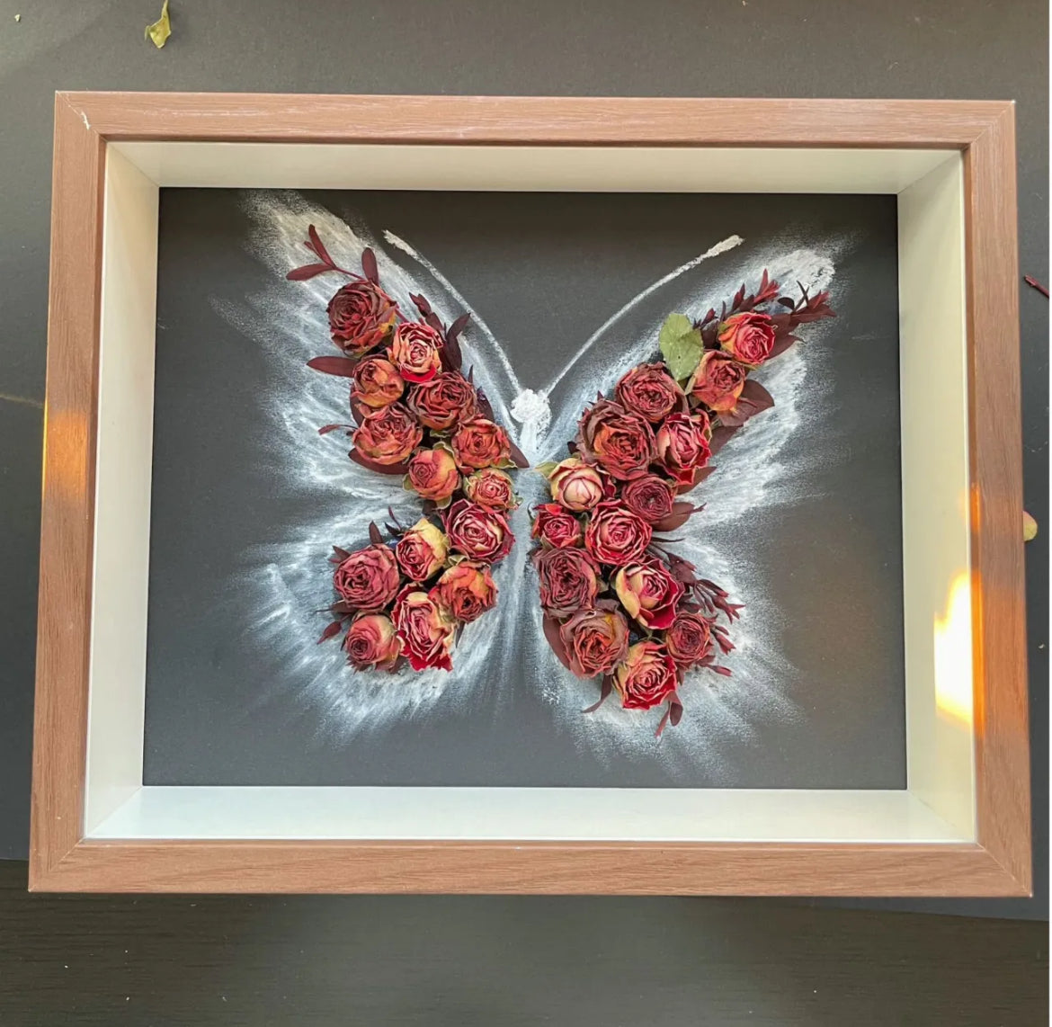 Beautyzkx Homemade creative handmade DIY butterfly dried flower photo frame material package（zkx0010）
