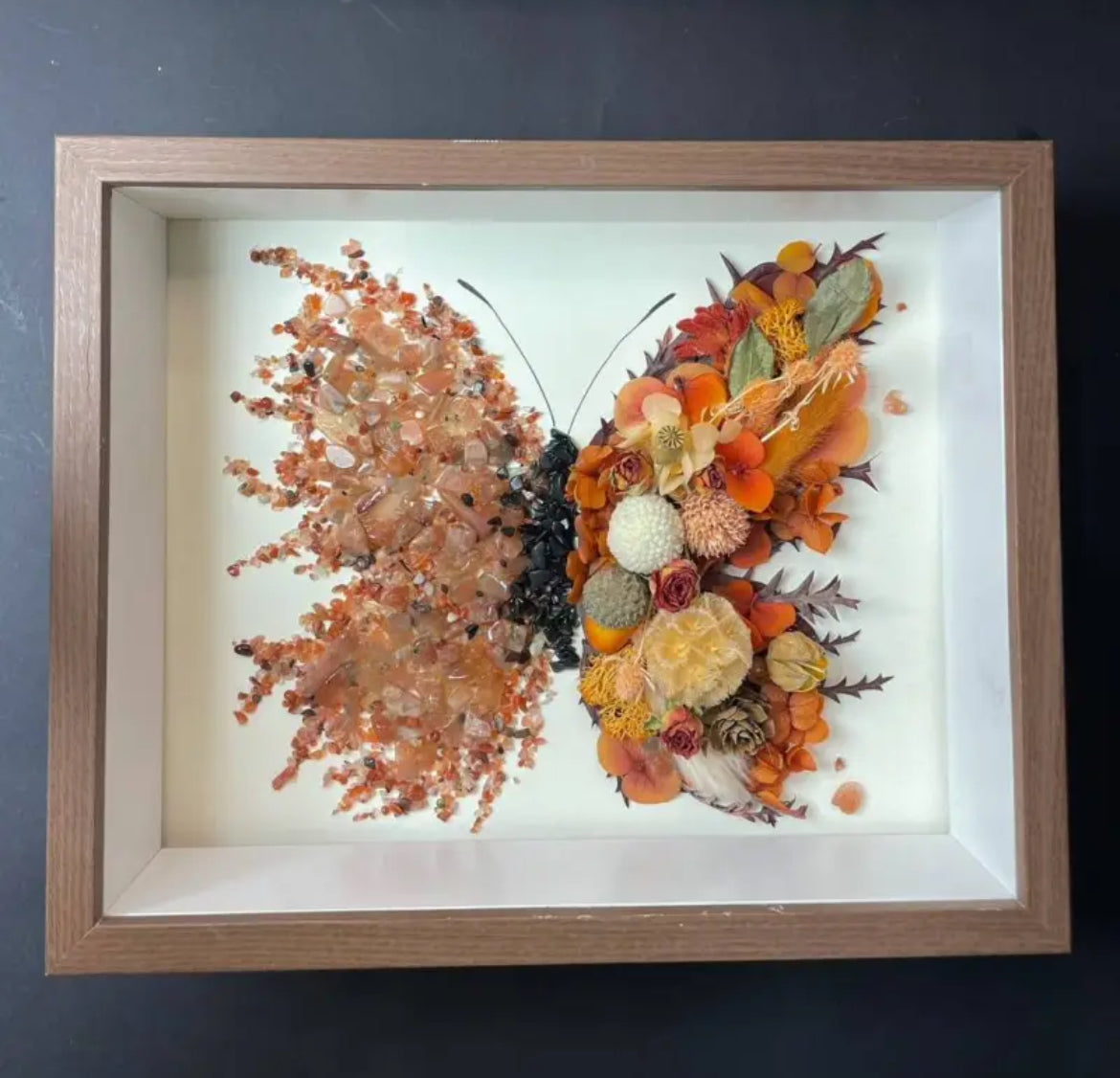 Beautyzkx Homemade creative handmade DIY butterfly dried flower photo frame material package（zkx0011）