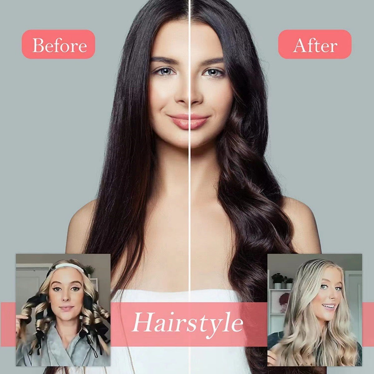 Beautyzkx Heatless Curling Rod Headband, 2025 New Upgraded Eight Claw Design Heatless Curler with Removable & Adjustable Heatless Curls