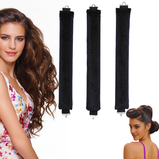 Beautyzkx Heatless Hair Curling Sticks  No Heat Hair Rollers Overnight Soft DIY Wave Hair Curlers Rode Hair Accessories for Women Long &Medium Hair Heatless Hair Curlers to Sleep In 3PCS